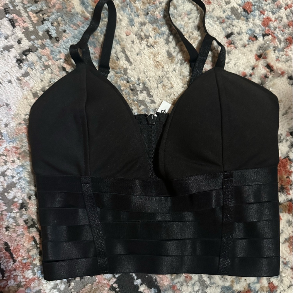 Elegant Black Women's crop Top